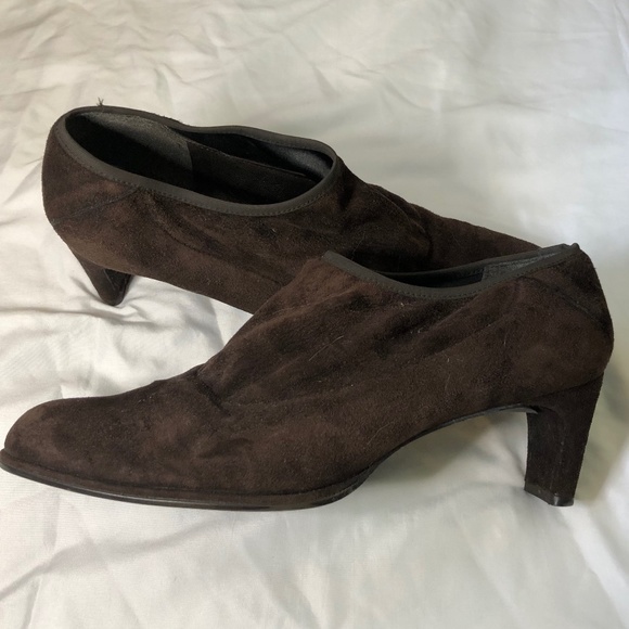 Stuart Weitzman Brown Suede Booties - Picture 2 of 6